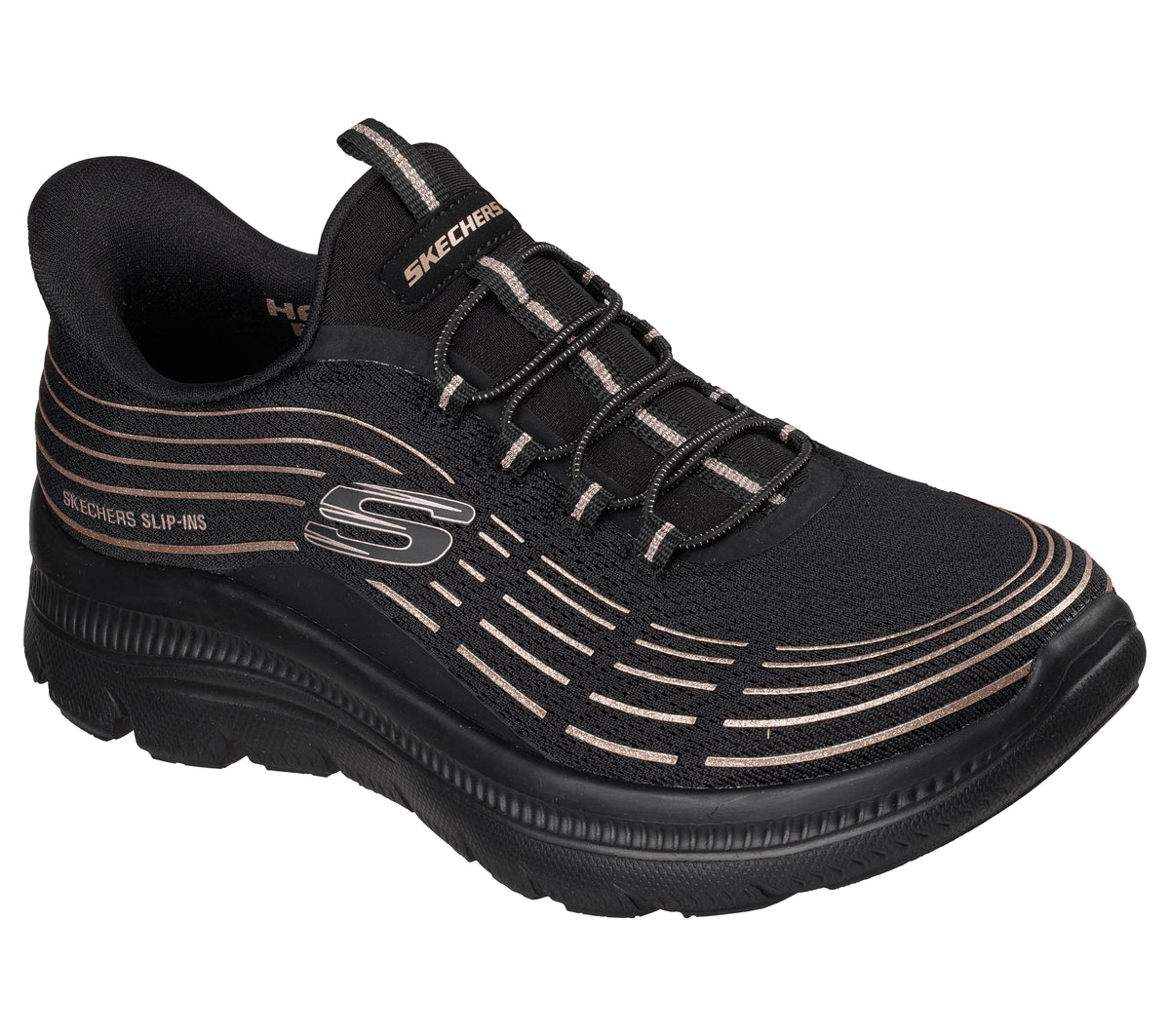 SKECHERS WOMEN'S SUMMITS PLUS - BLACK/BLACK - Sole Therapy