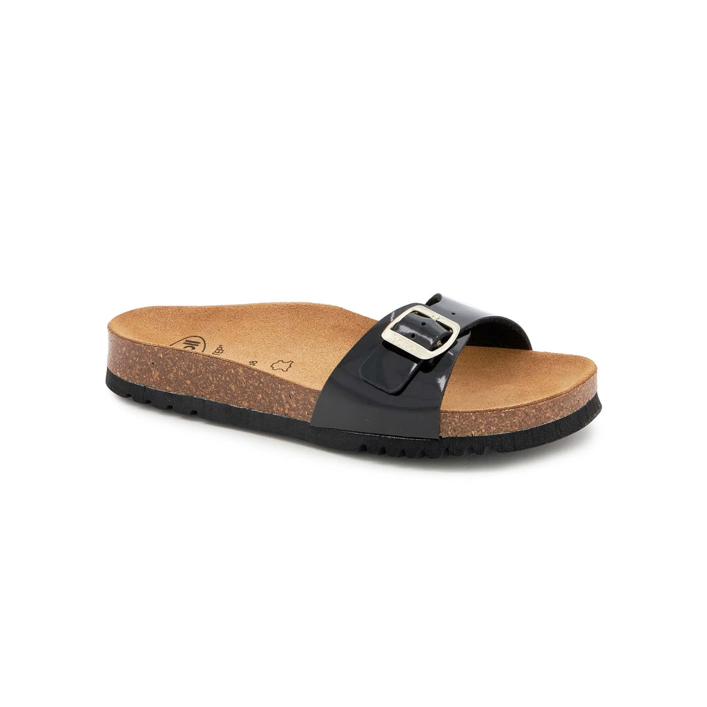 Scholl Mules Estelle Sandals Black - Sole Therapy