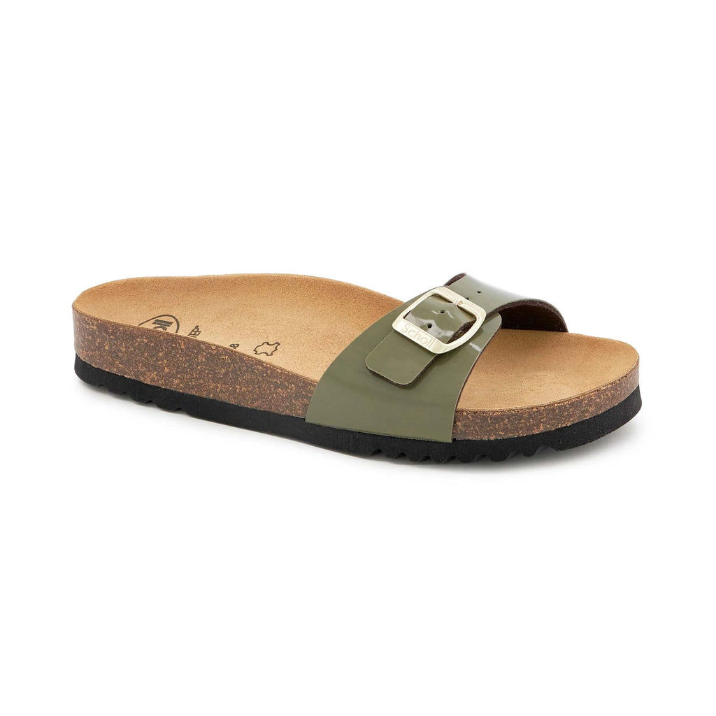 Scholl Mules Sandals Estelle khaki - Sole Therapy