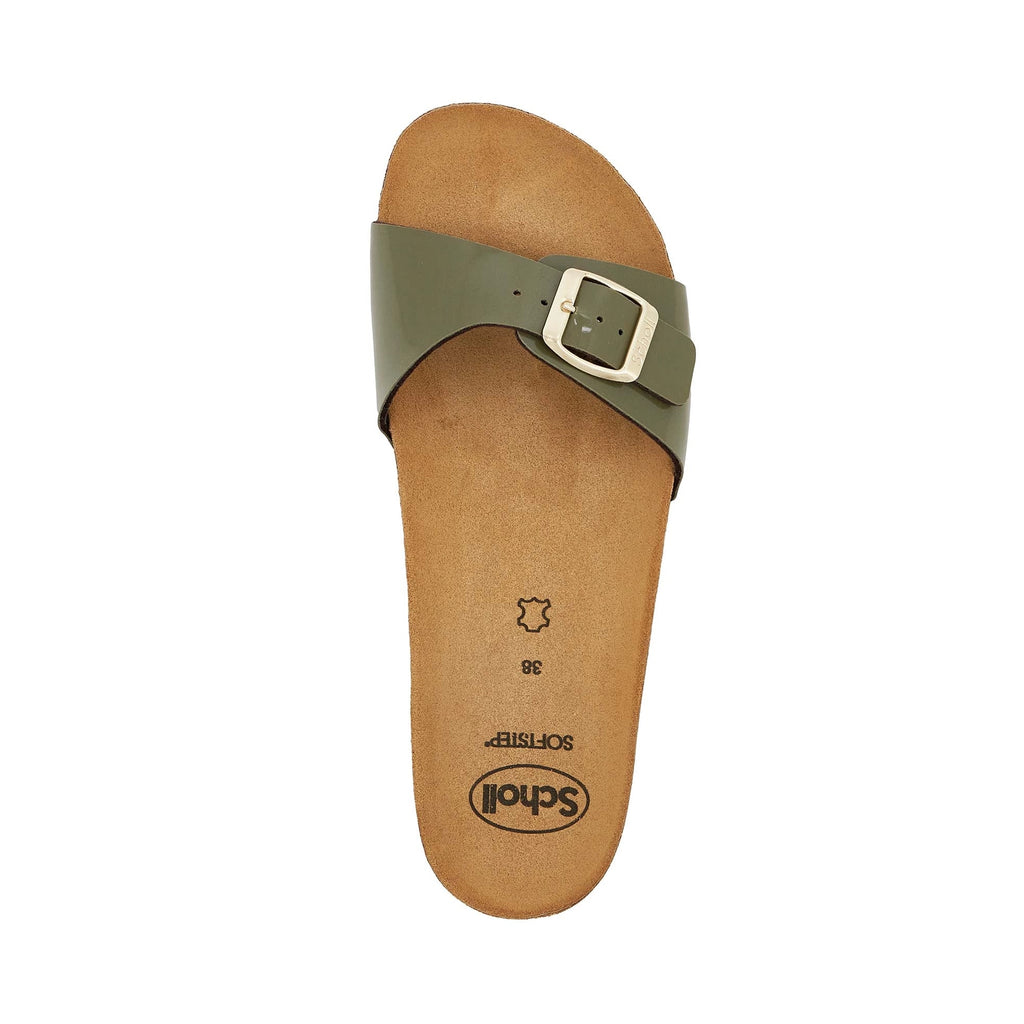 Scholl Mules Sandals Estelle khaki - Sole Therapy