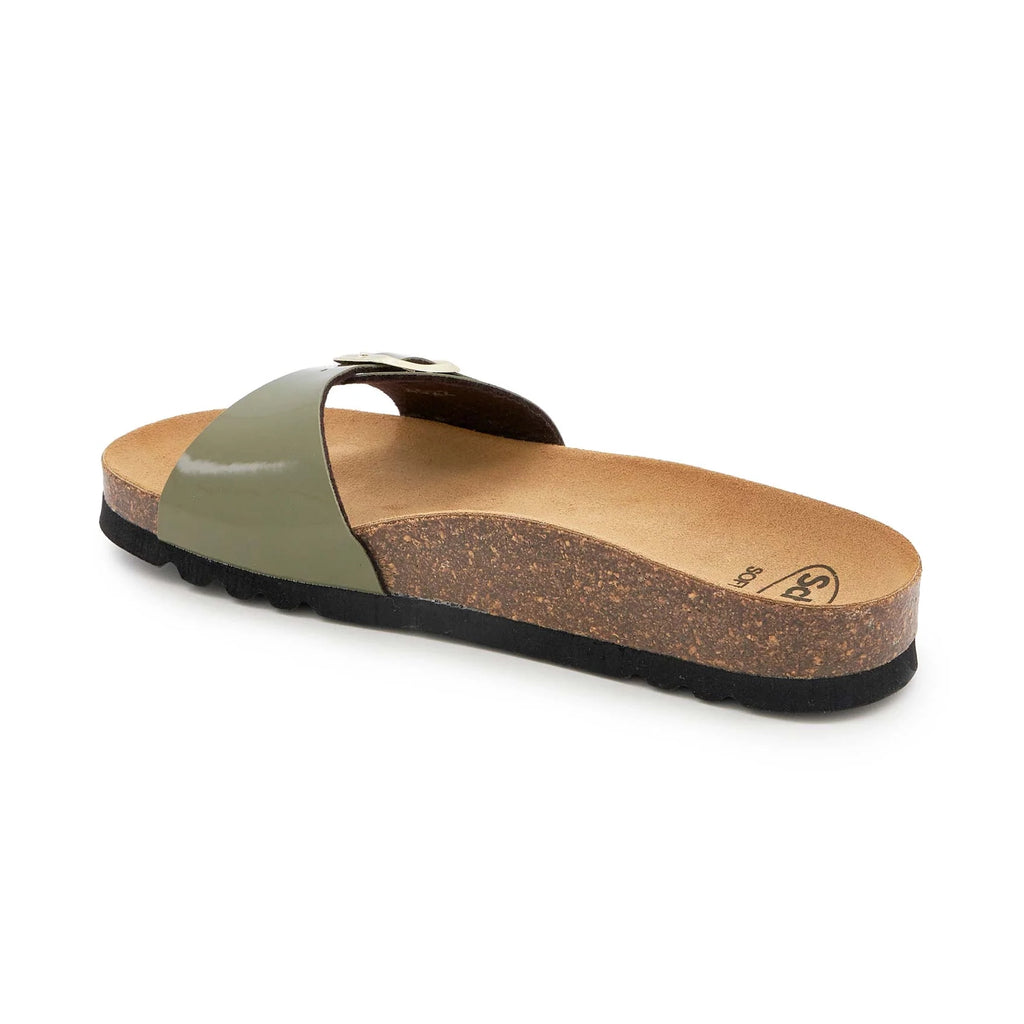 Scholl Mules Sandals Estelle khaki - Sole Therapy