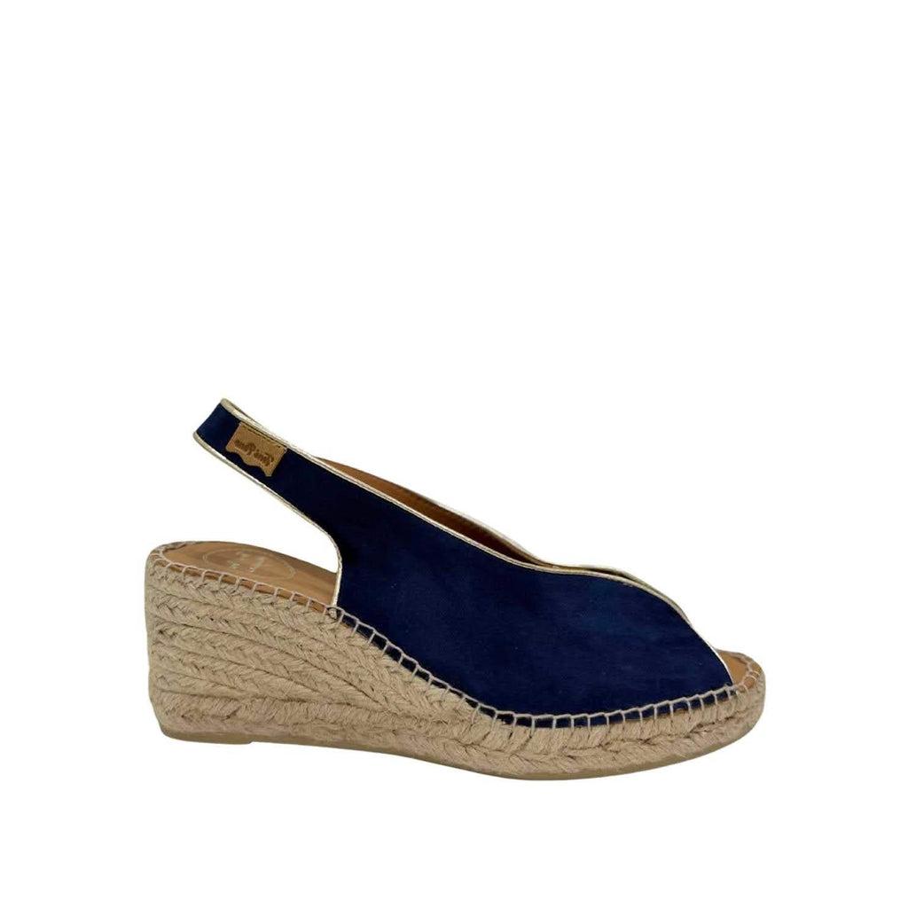 TONI PONS LESLIE WOMENS SANDAL NAVY BLUE SUEDE - Sole Therapy