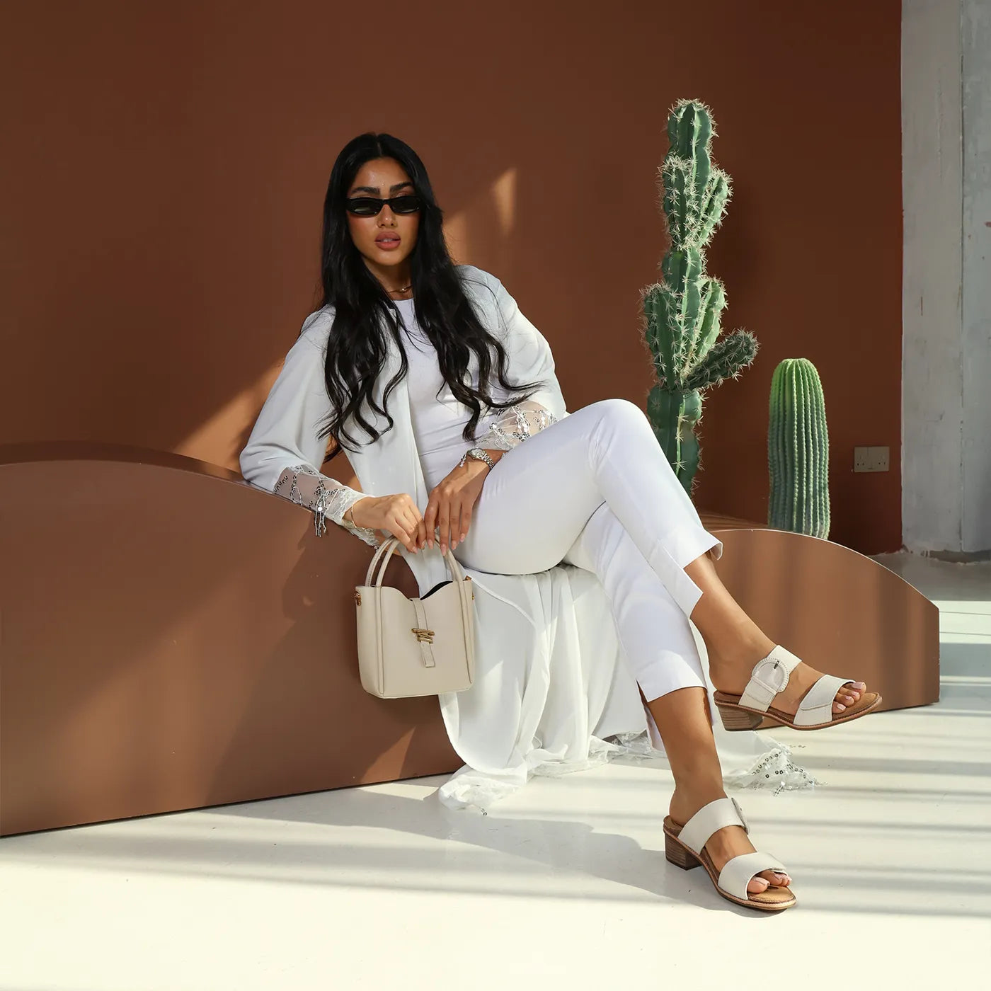 Tatiana Arch Support Heel Block Wedge Ivory - Sole Therapy