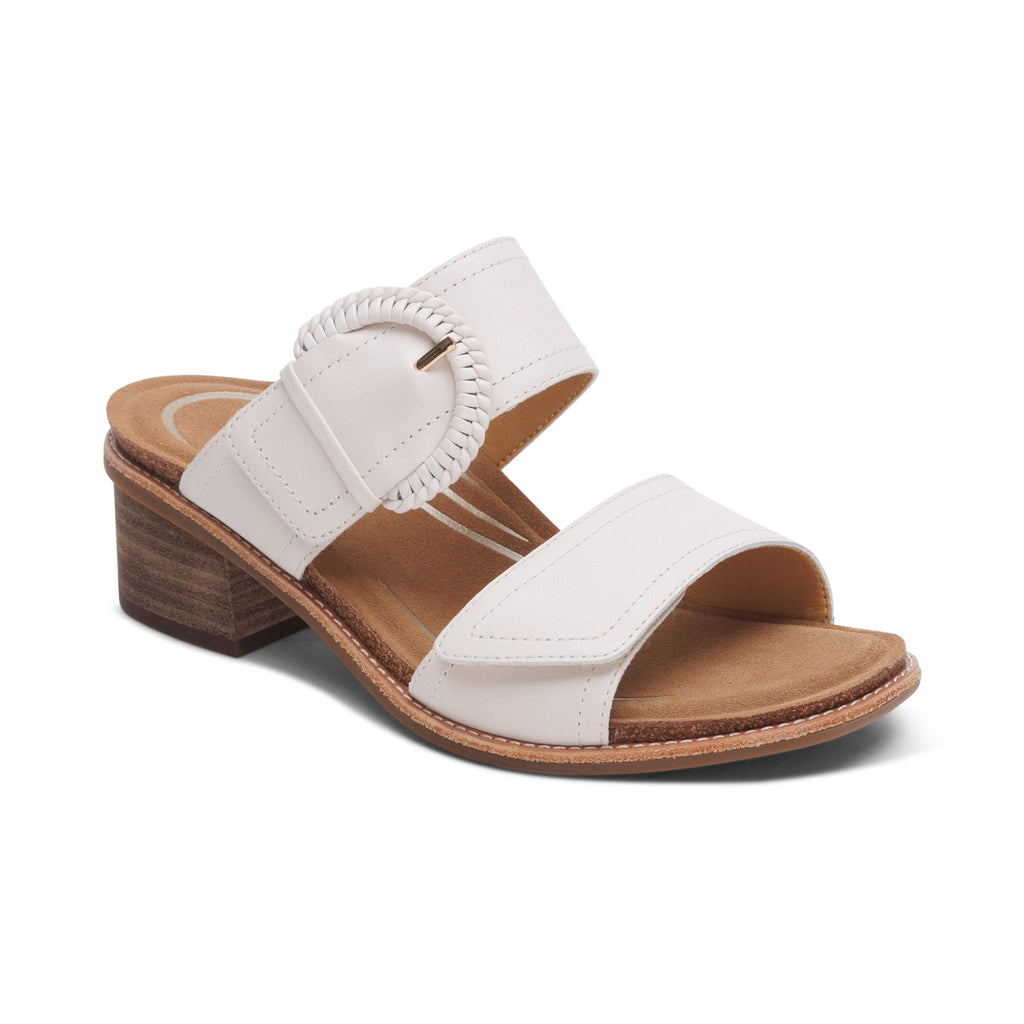 Tatiana Arch Support Heel Block Wedge Ivory - Sole Therapy