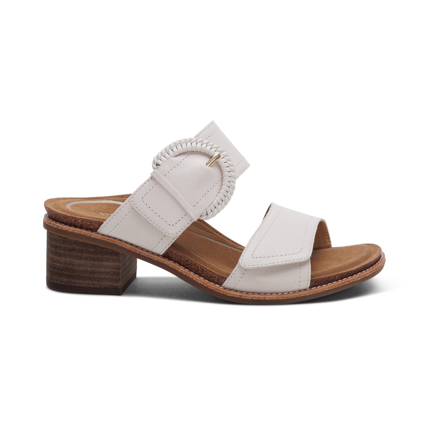 Tatiana Arch Support Heel Block Wedge Ivory - Aetrex Middle East