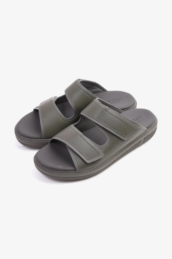 Uomo Cavalier Men's Designer Strap Arabic Sandals Grey MSDCVJS506 - Sole Therapy