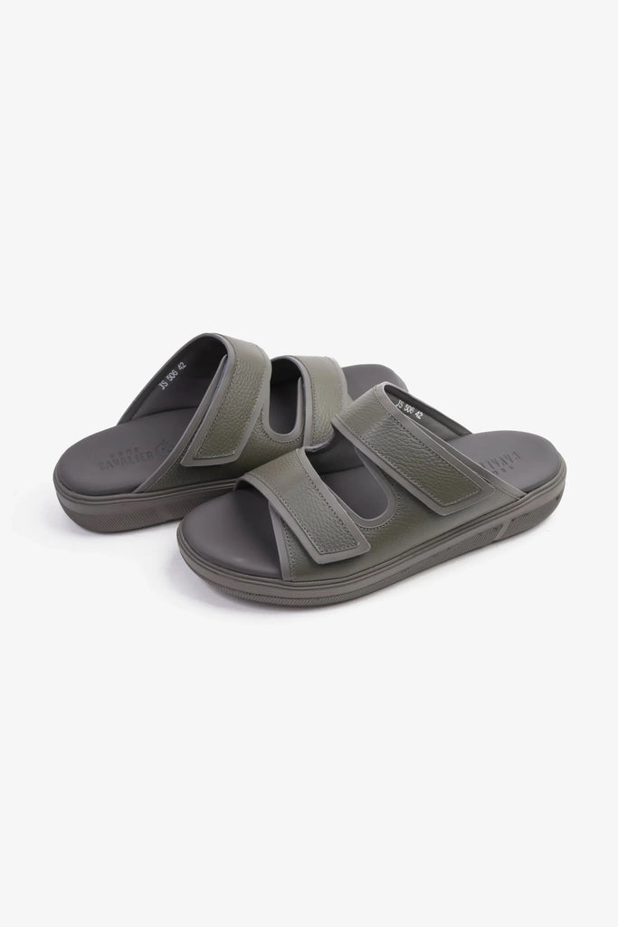 Uomo Cavalier Men's Designer Strap Arabic Sandals Grey MSDCVJS506 - Sole Therapy