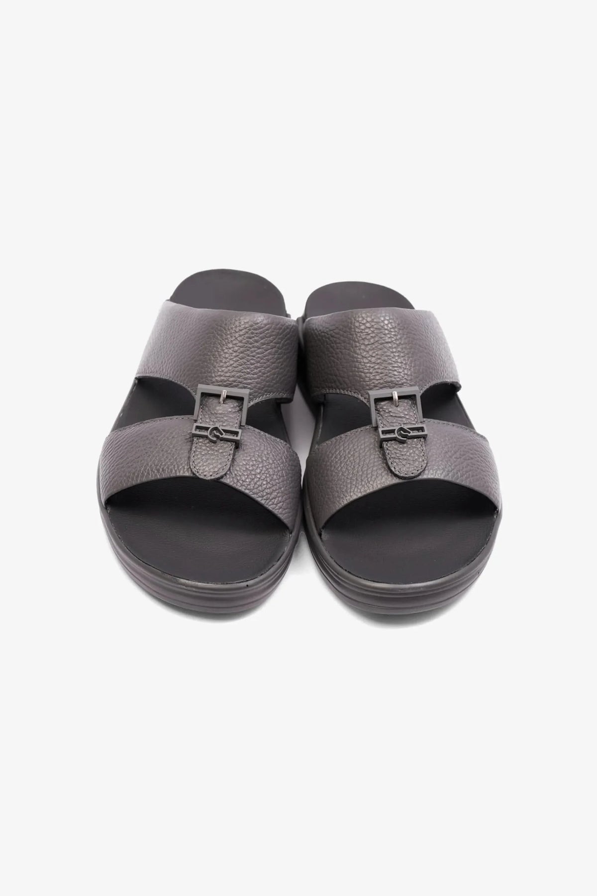 Uomo Cavalier Men's Embossed Leather Arabic Sandals Asfalto MSDCVSUN506 - Sole Therapy