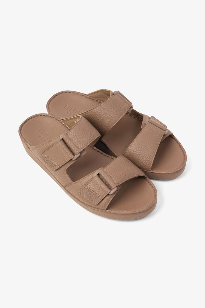 Uomo Cavalier Men's Leather Arabic Sandals Stone MSDCV1107 - Sole Therapy