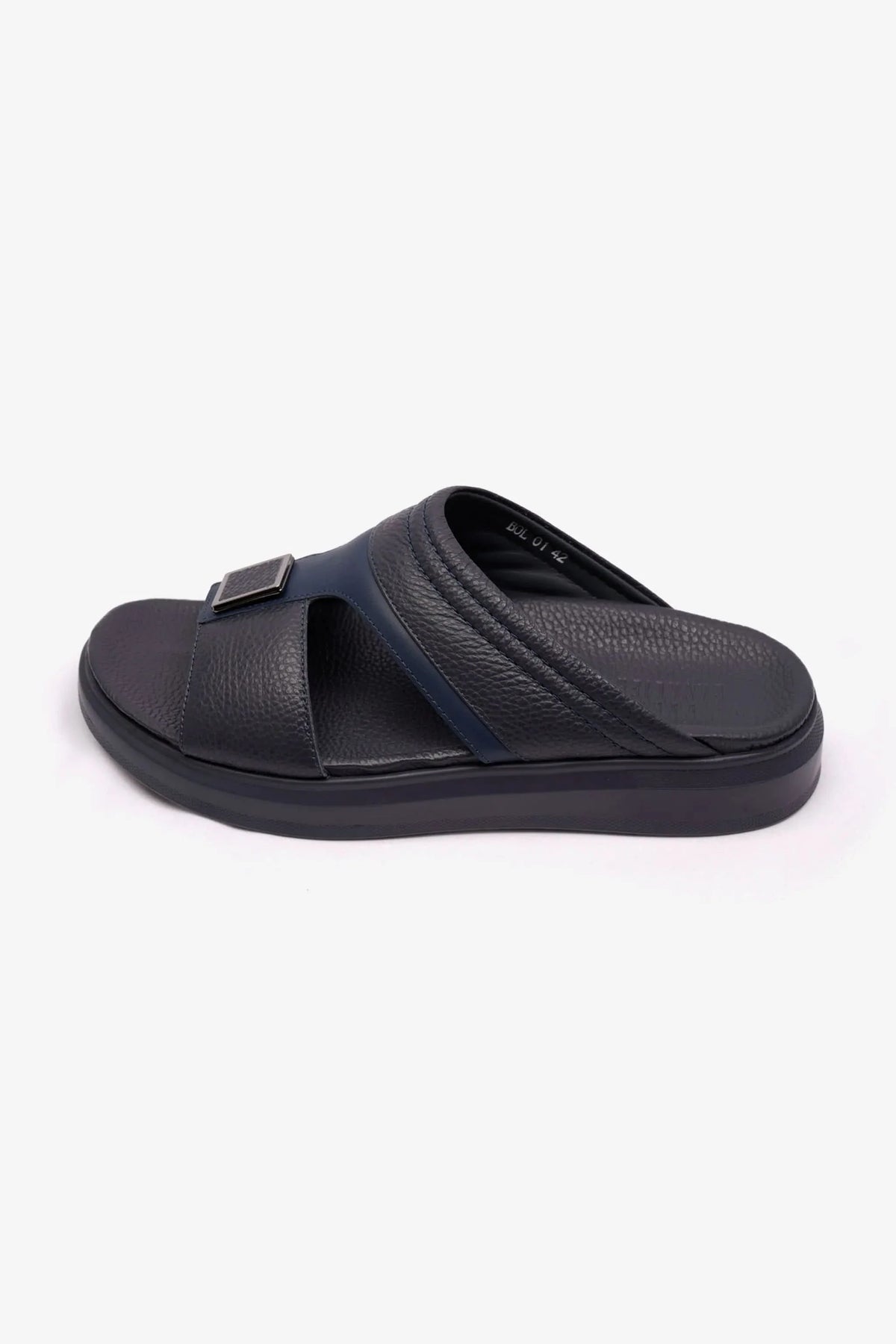 Uomo Cavalier Men's Wide Fitting Leather Arabic Sandals Navy MSDCVBOL01 - Sole Therapy