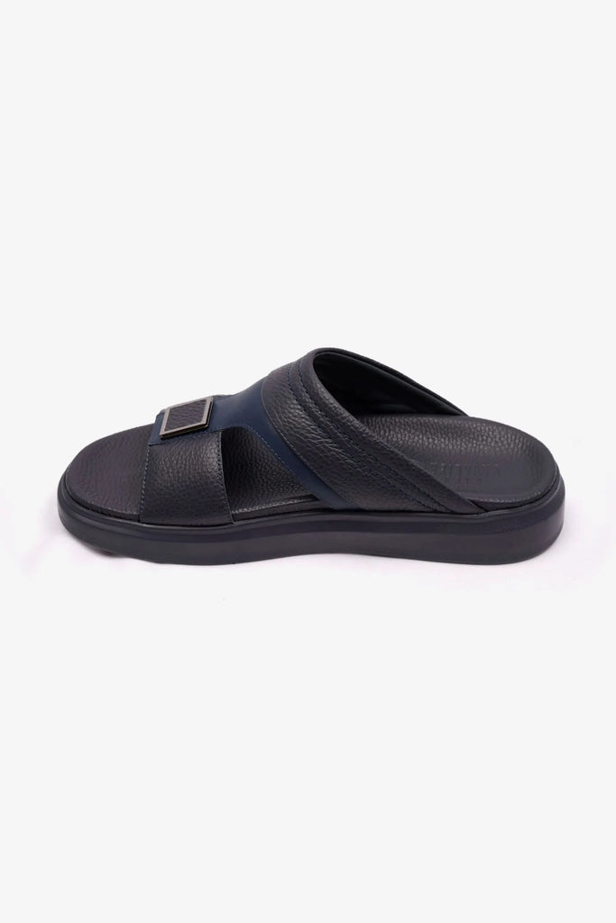 Uomo Cavalier Men's Wide Fitting Leather Arabic Sandals Navy MSDCVBOL01 - Sole Therapy