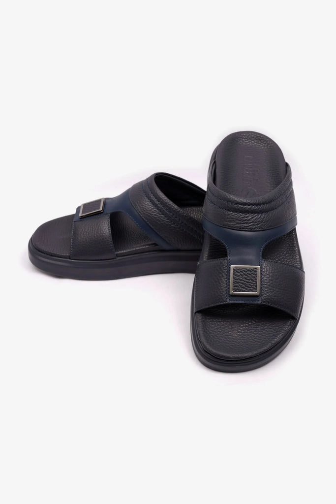 Uomo Cavalier Men's Wide Fitting Leather Arabic Sandals Navy MSDCVBOL01 - Sole Therapy