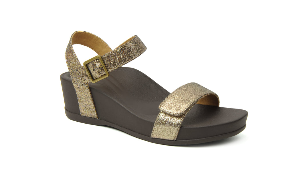 Violet Quarter Strap Wedge Sandals - Sole Therapy