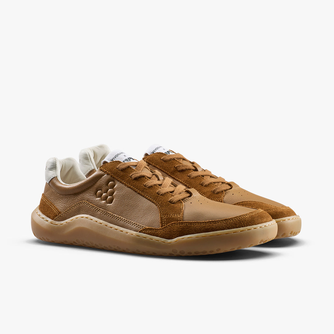 Vivo Gobi II Sneaker Premium Leather Mens Tan - Sole Therapy