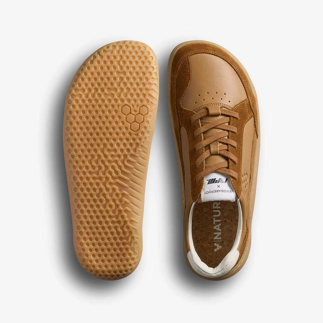 Vivo Gobi II Sneaker Premium Leather Mens Tan - Sole Therapy