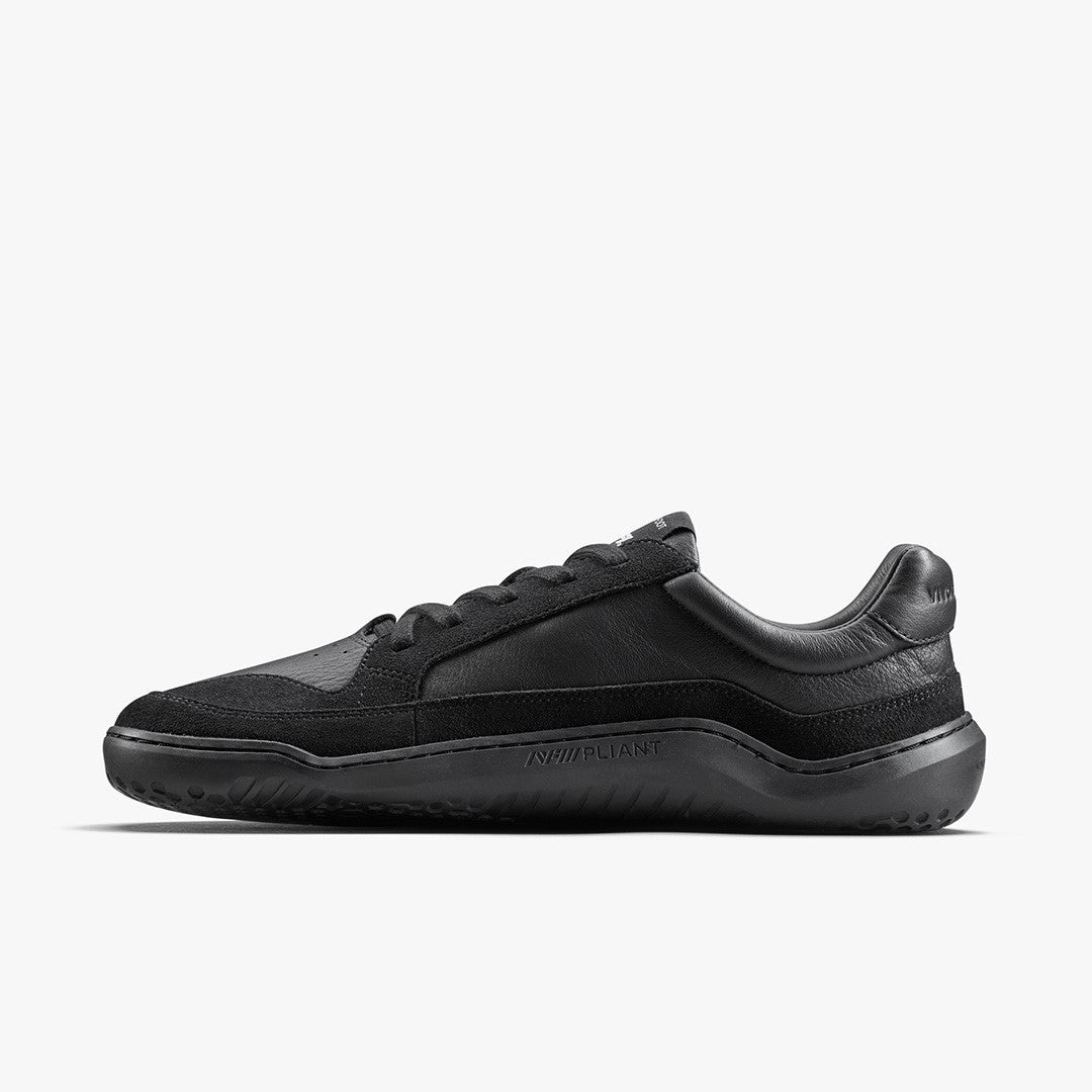 Vivo Mens Gobi Ii Sneaker Premium Leather Triple Obsidian - Sole Therapy