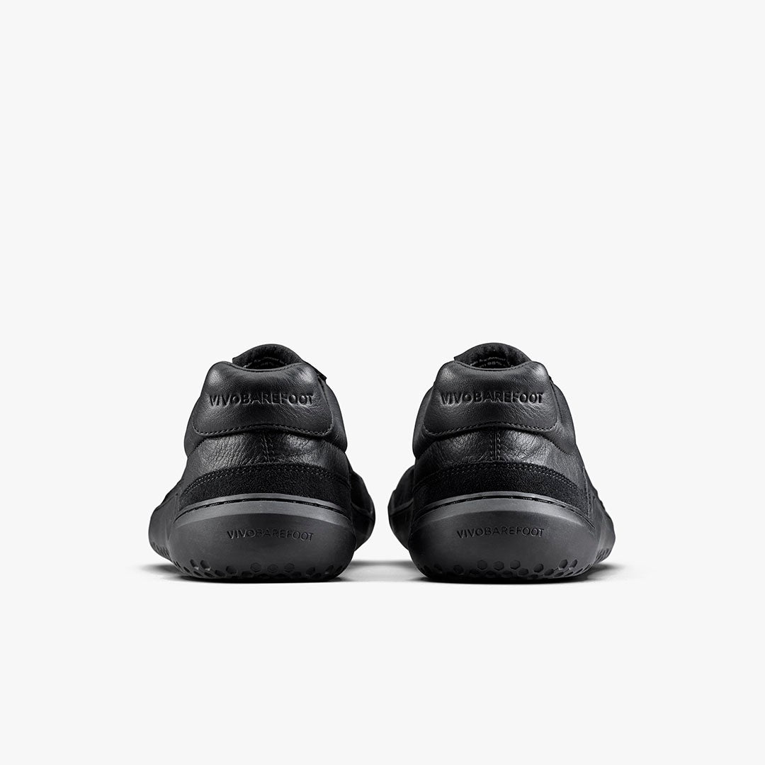 Vivo Mens Gobi Ii Sneaker Premium Leather Triple Obsidian - Sole Therapy
