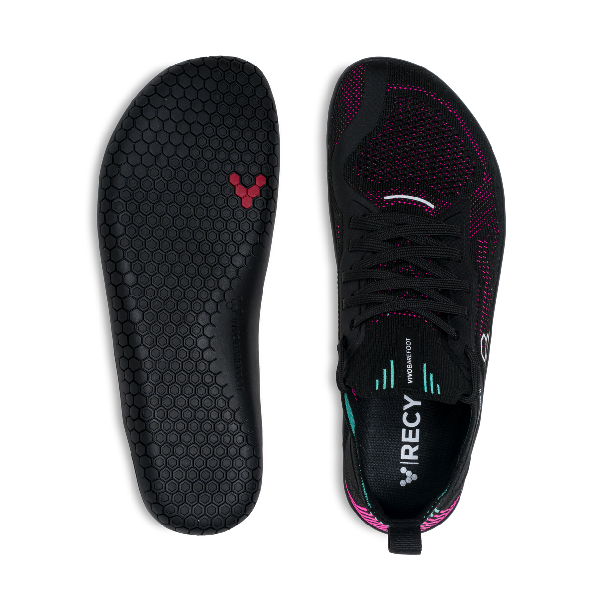 Vivo Primus Lite Knit Womens Obsidian/Vibrant Pink - Sole Therapy