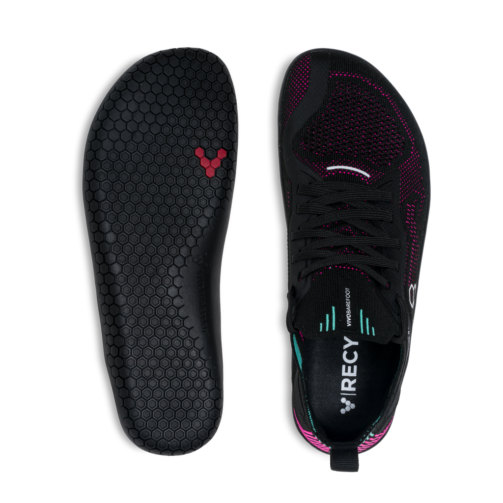 Vivo Primus Lite Knit Womens Obsidian/Vibrant Pink - Sole Therapy