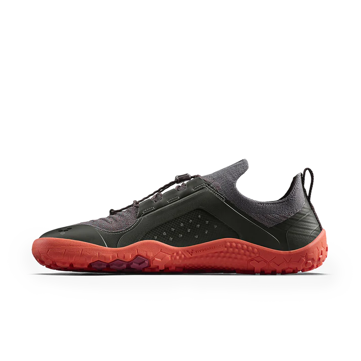 Vivo Primus Trail Knit Fg Mens Obsidian/cherry Tomato - Sole Therapy