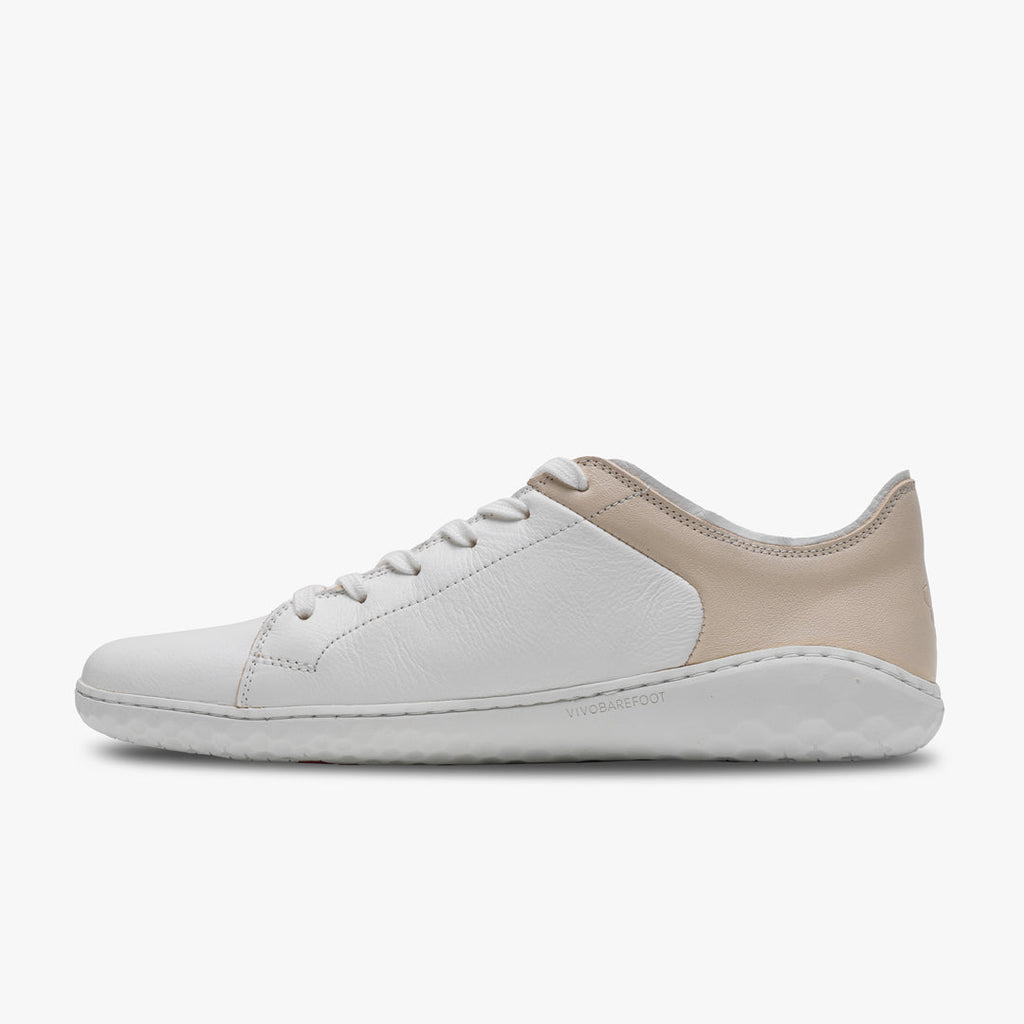 Vivobarefoot Geo Court Iii Womens Off White-Pink - Sole Therapy