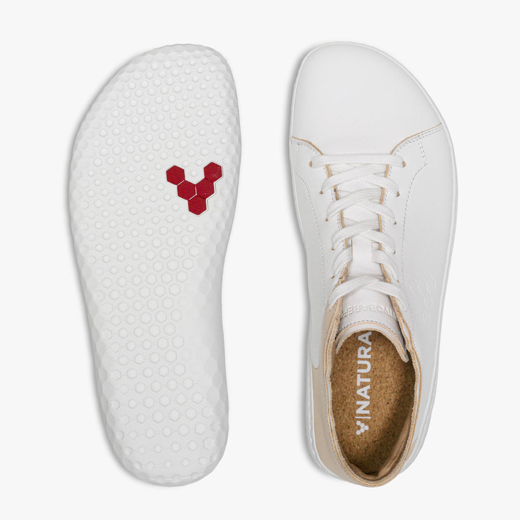 Vivobarefoot Geo Court Iii Womens Off White-Pink - Sole Therapy