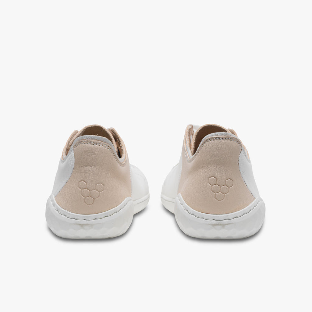Vivobarefoot Geo Court Iii Womens Off White-Pink - Sole Therapy