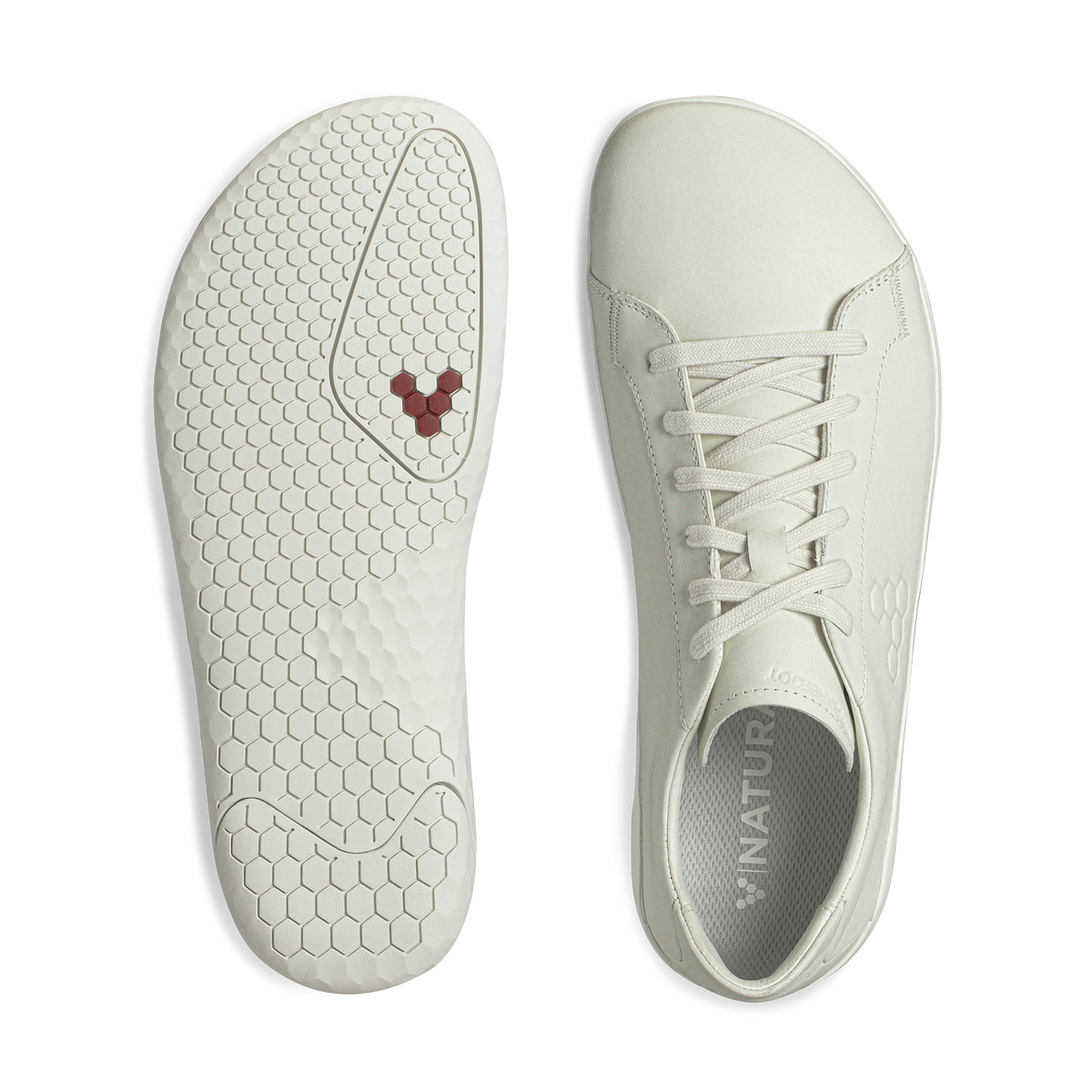 Vivobarefoot Geo Court Womens Off White - Sole Therapy