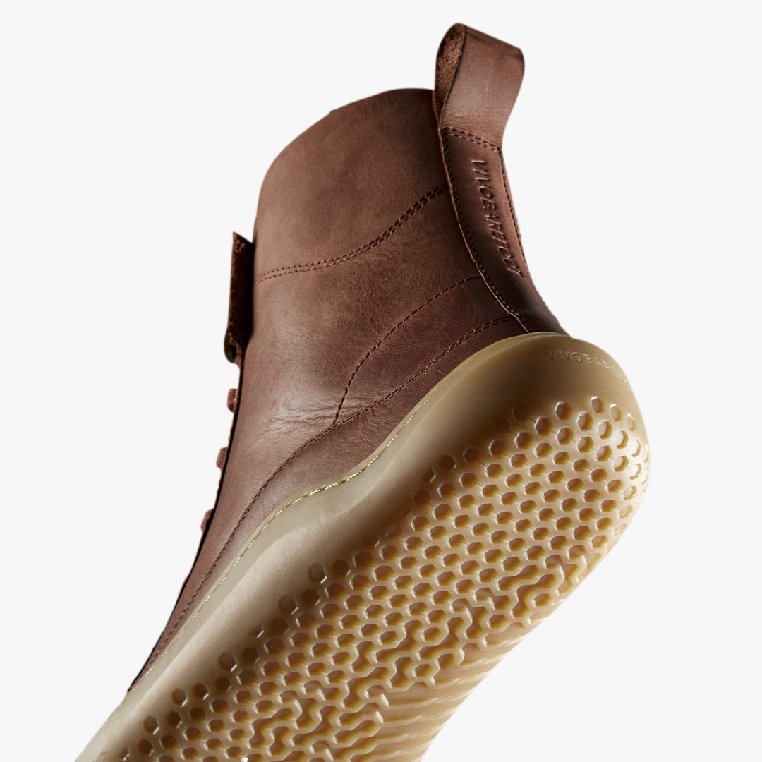 Vivobarefoot Gobi Boot Warmlined Mens Bark - Sole Therapy