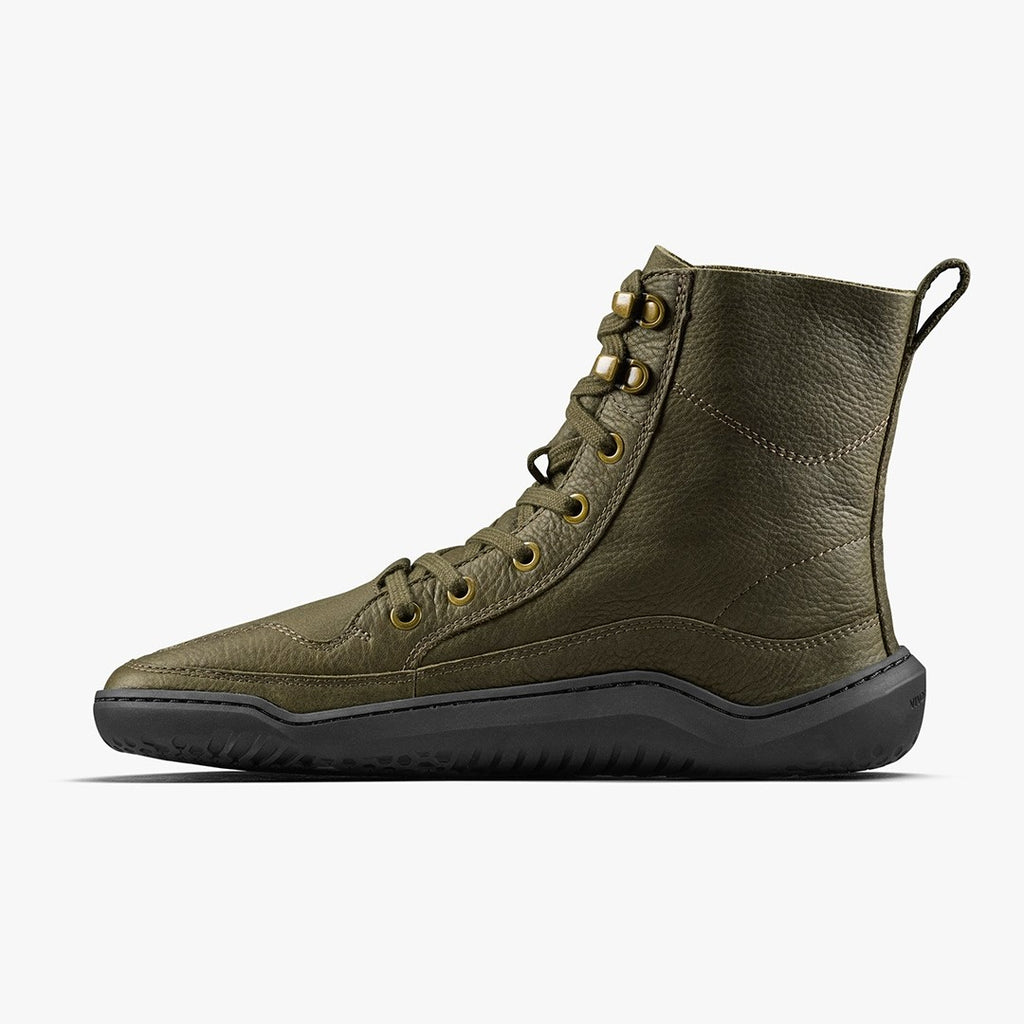 Vivobarefoot Gobi Boot Women's - Dark Olive - Sole Therapy