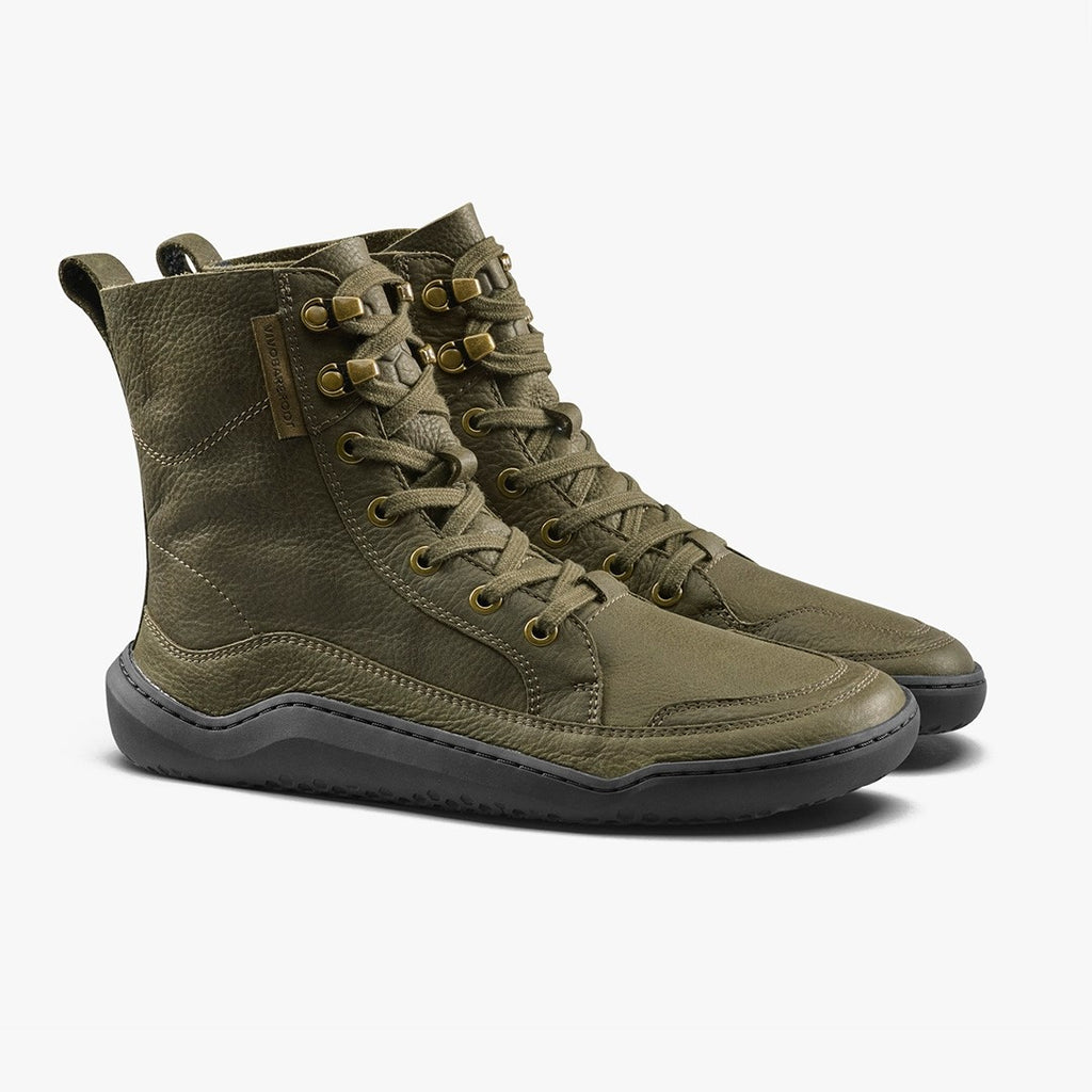 Vivobarefoot Gobi Boot Women's - Dark Olive - Sole Therapy