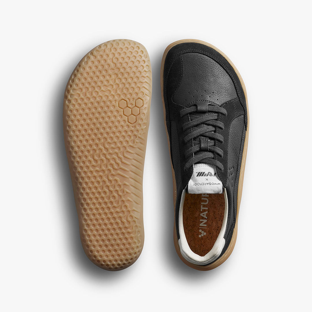 Vivobarefoot Gobi II Sneaker Premium Leather Mens Obsidian - Sole Therapy