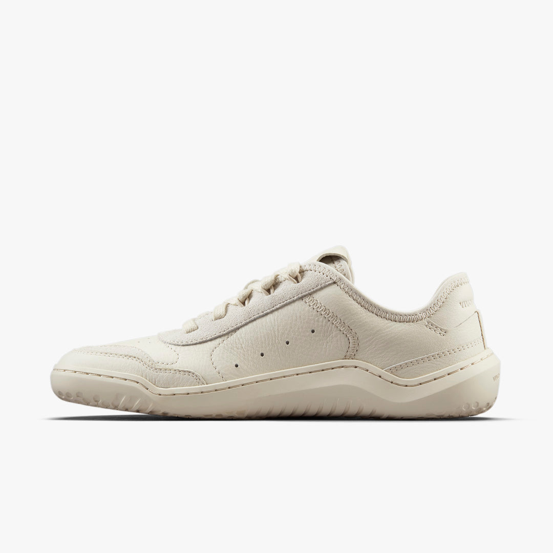 Vivobarefoot Gobi Sneaker Leather Womens Limestone - Sole Therapy