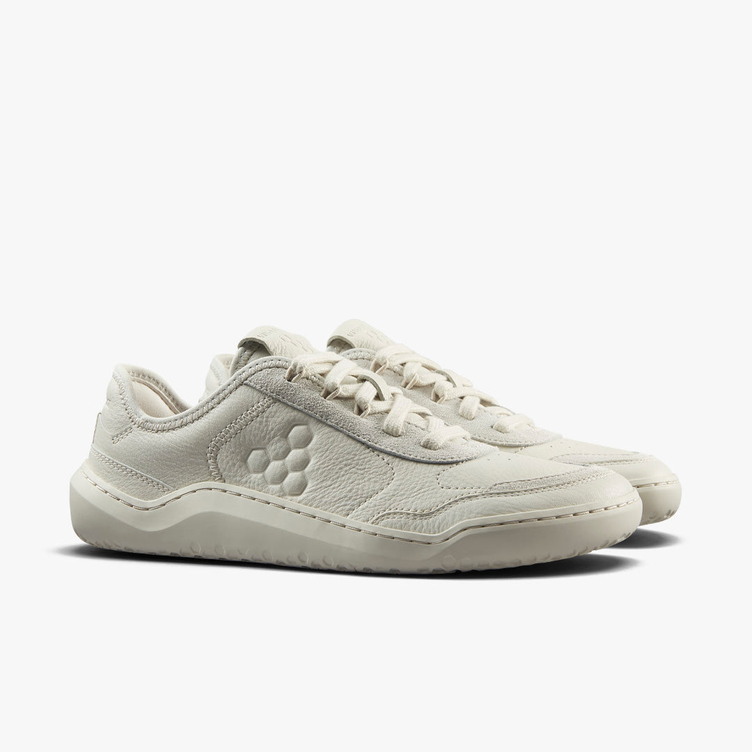 Vivobarefoot Gobi Sneaker Leather Womens Limestone - Sole Therapy