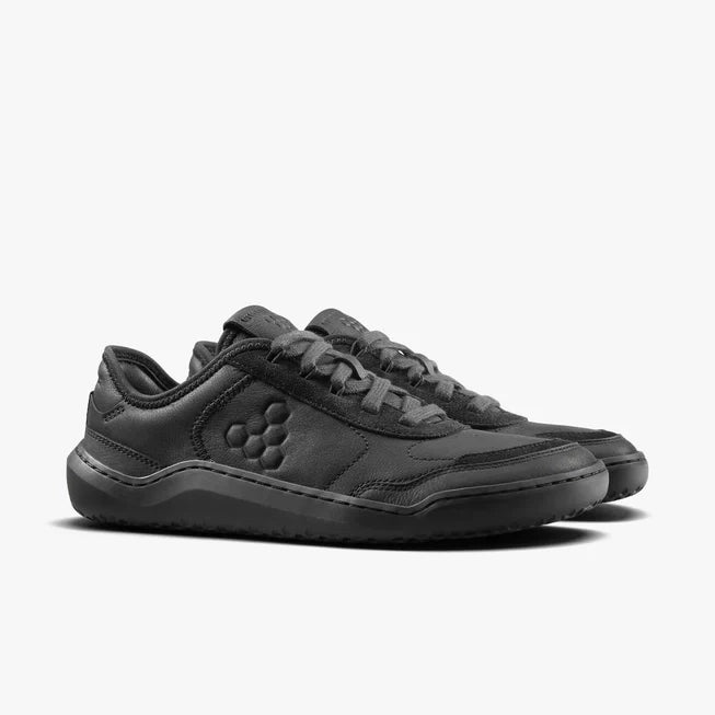 Vivobarefoot Gobi Sneaker Leather Womens Obsidian - Sole Therapy