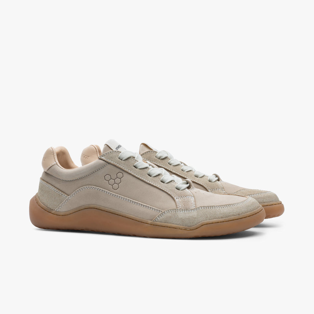 Vivobarefoot Gobi Sneaker Premium Leather Womens Sand - Sole Therapy