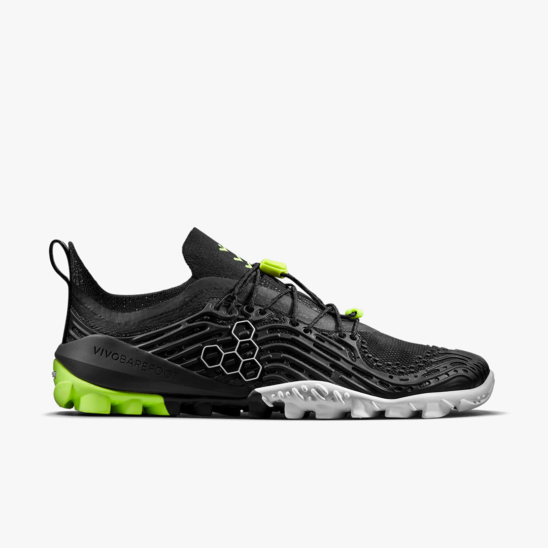 Vivobarefoot Hydra Esc Mens Obsidian/Lemon Zest - Sole Therapy