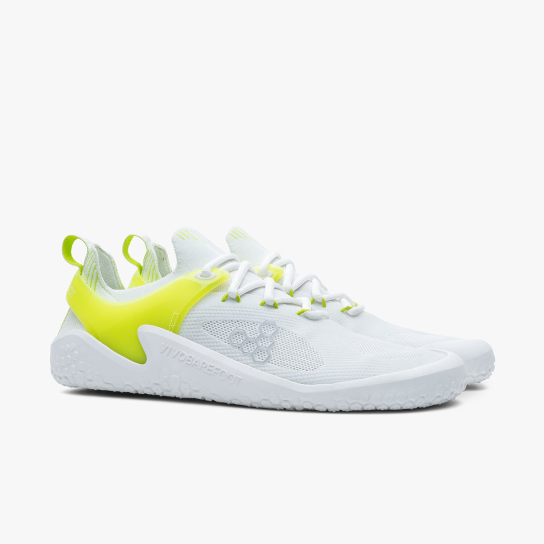Vivobarefoot  Motus Strength Mens White-Acid Lime - Sole Therapy