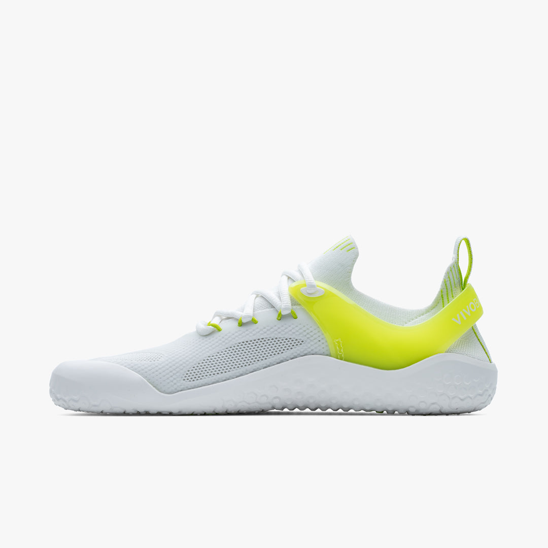 Vivobarefoot  Motus Strength Mens White-Acid Lime - Sole Therapy