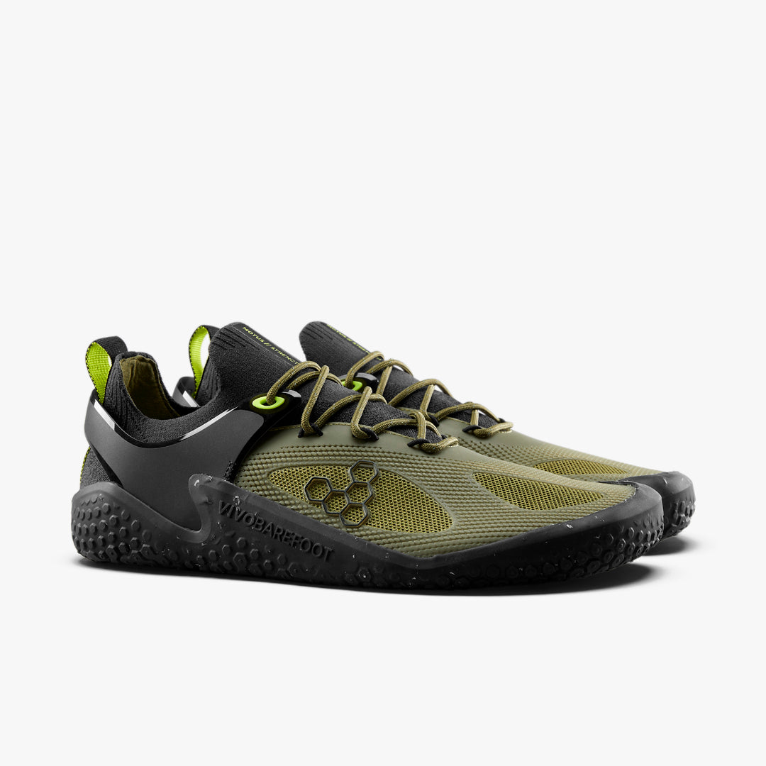 Vivobarefoot  Motus Strength Womens Forest Green Acid-Lime - Sole Therapy