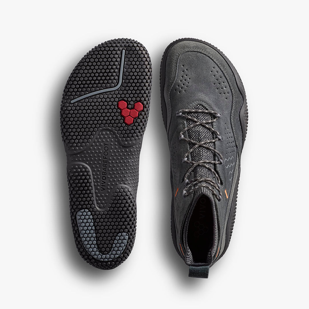 Vivobarefoot Motus Studio Mid Lth Mens Dark Shadow - Sole Therapy