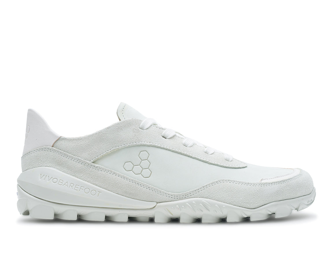 Vivobarefoot Novus Womens Trainer Shoes White Leather - Sole Therapy
