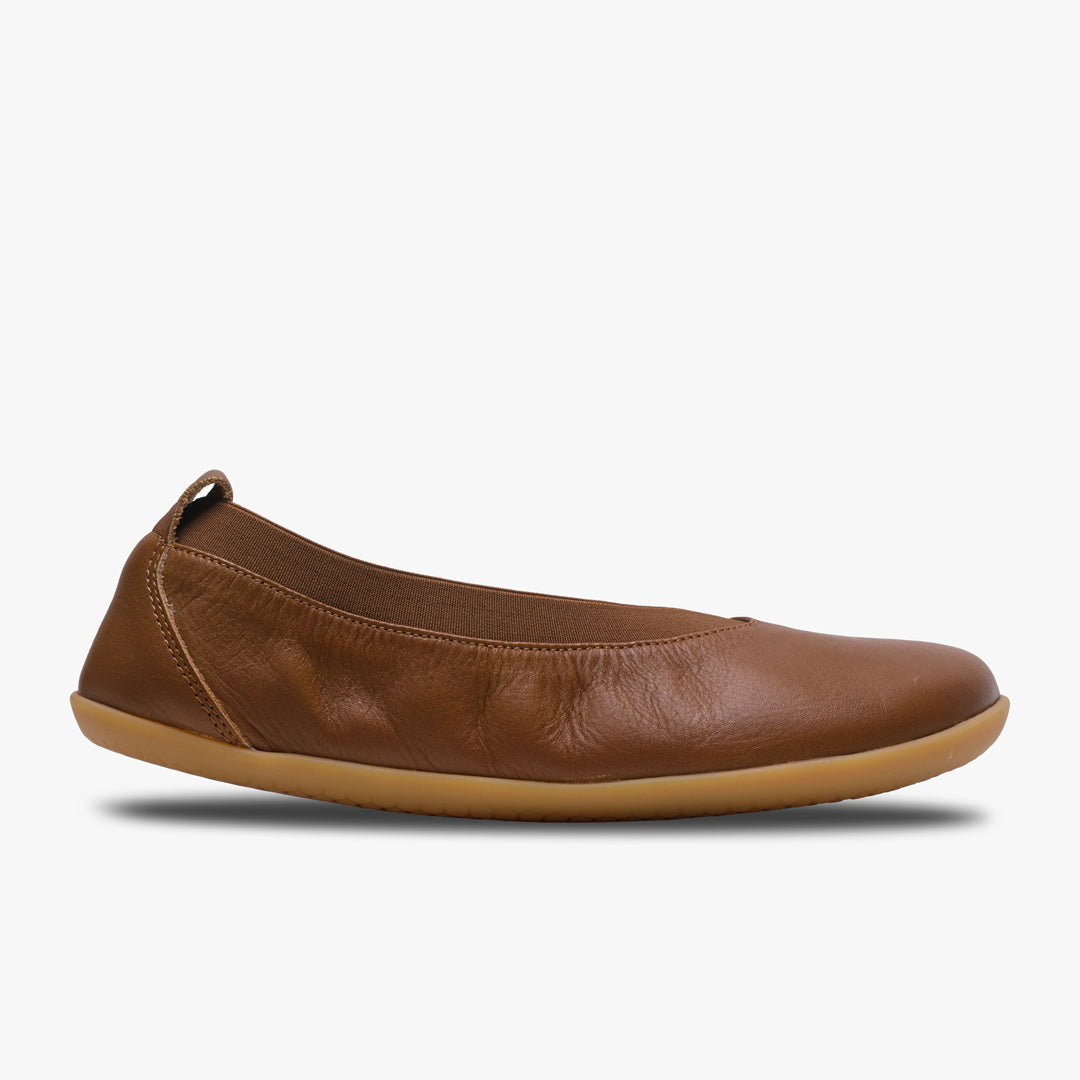 Vivobarefoot Opanka Ballerina Ladies Footwear Tan - Sole Therapy