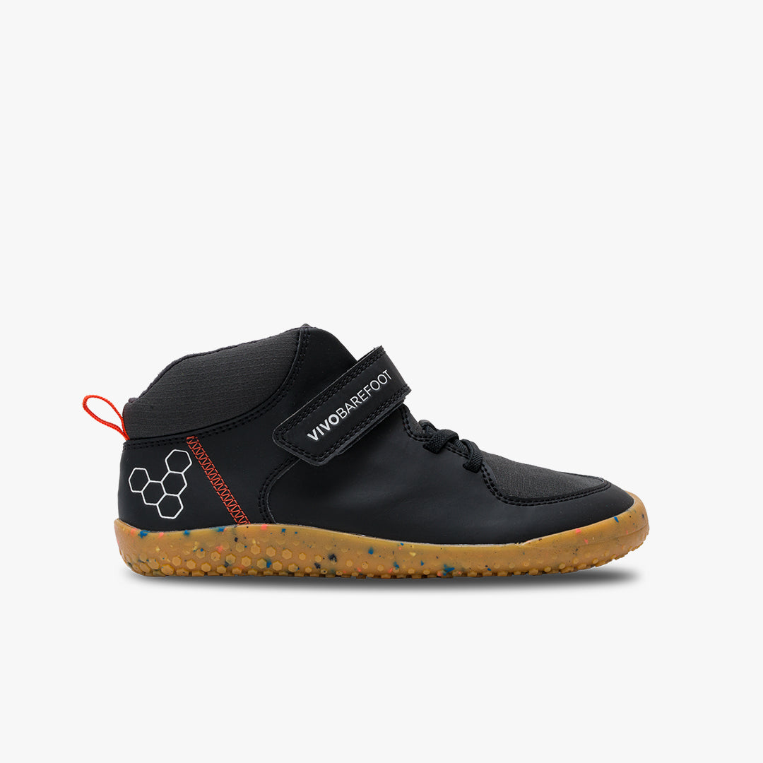 Vivobarefoot Primu Ludo Hi Junior -Obsidian - Sole Therapy