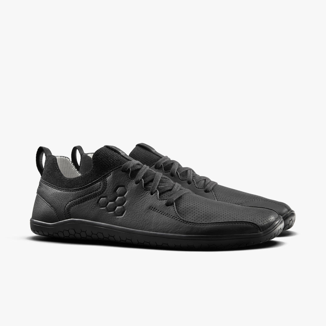 Vivobarefoot Primus Asana Leather Mens Obsidian - Sole Therapy