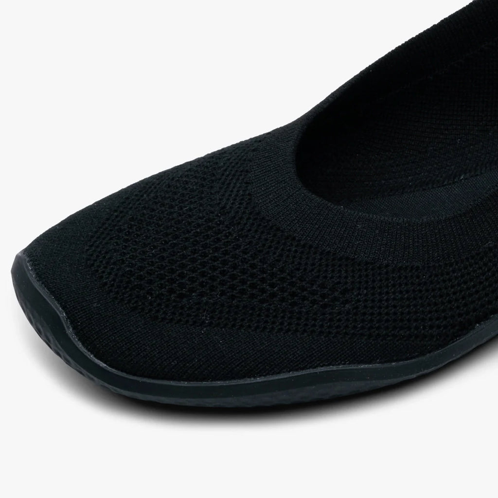 Vivobarefoot Primus Asana Yin Ballerina Knit Womens Obsidian - Sole Therapy