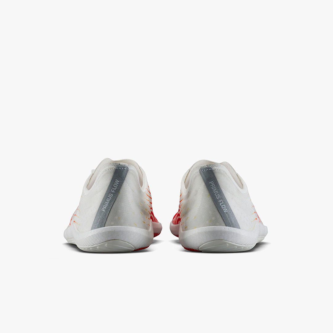 Vivobarefoot Primus Flow Men's Bright White/ Neon Orange - Sole Therapy