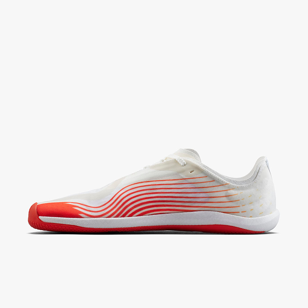 Vivobarefoot Primus Flow Womens Bright White/ Neon Orange - Sole Therapy