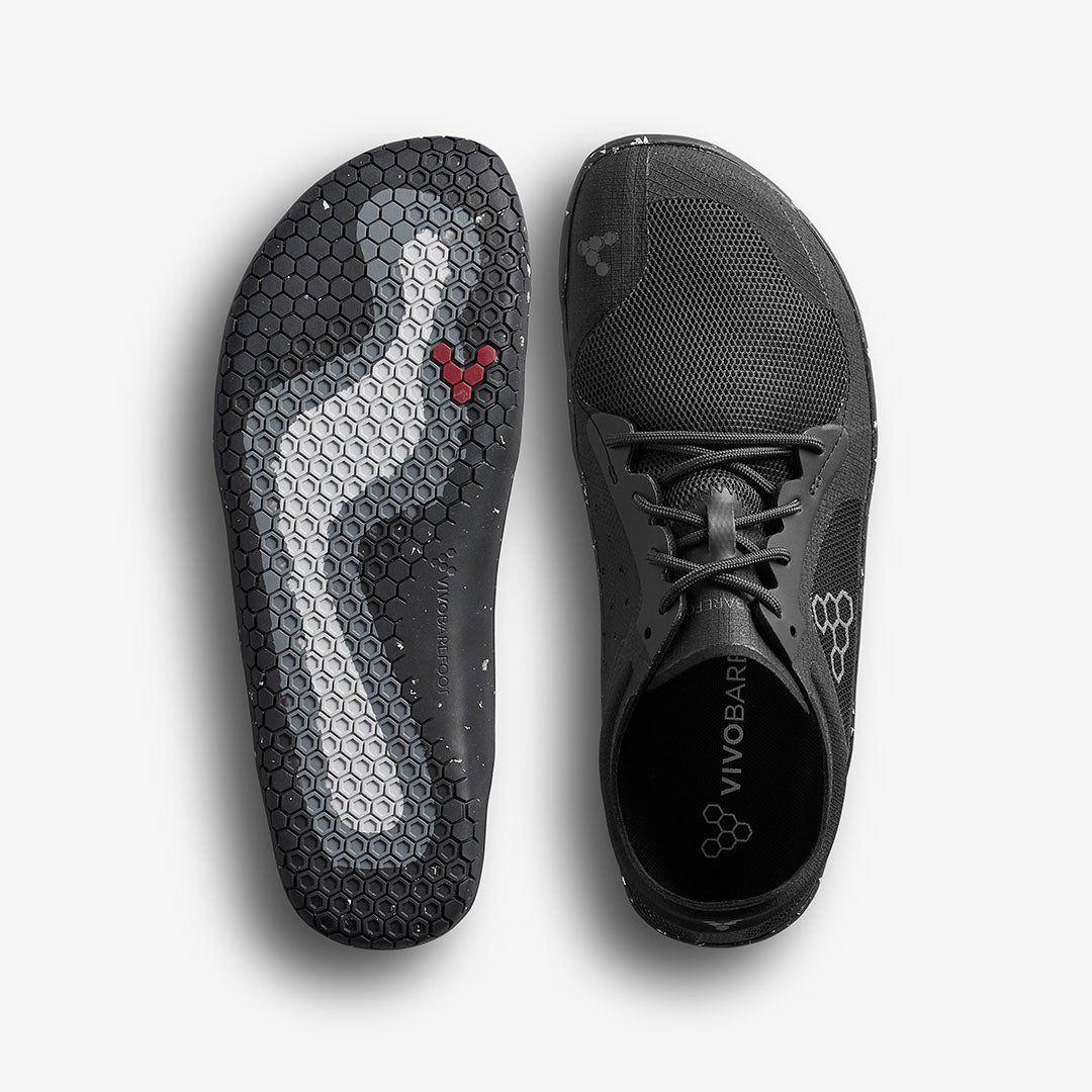 Vivobarefoot Primus Lite 3.5 Mens Obsidian Drop 1 - Sole Therapy