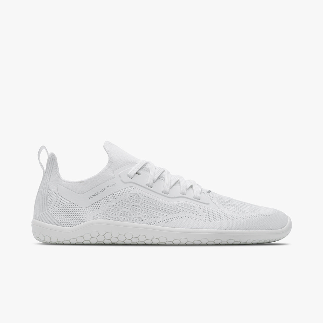 Vivobarefoot Primus Lite Knit Men's Bright White - Sole Therapy